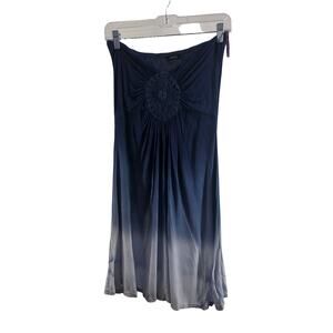 Raviya Navy Blue White Ombre Strapless Mini Dress Women's Size Small